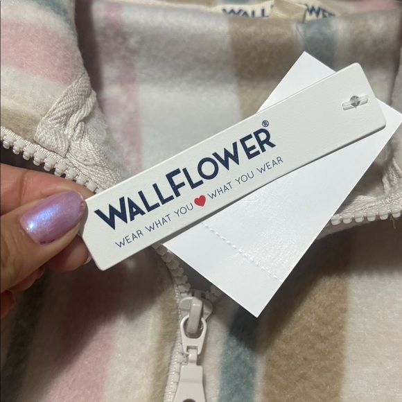 Wallflower fleece quarter-zip pullover hoodie - Picture 5 of 10